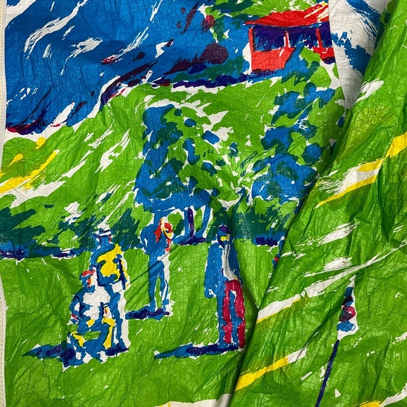 Vintage 90s Tyvek golf jacket all over print USA made unisex Small - Picture 6 of 7